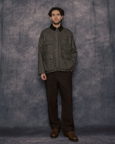 Editor Wool Jacket Olive Check