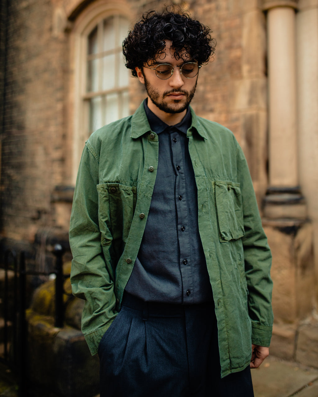 High Density Work Shirt Jacket Olive