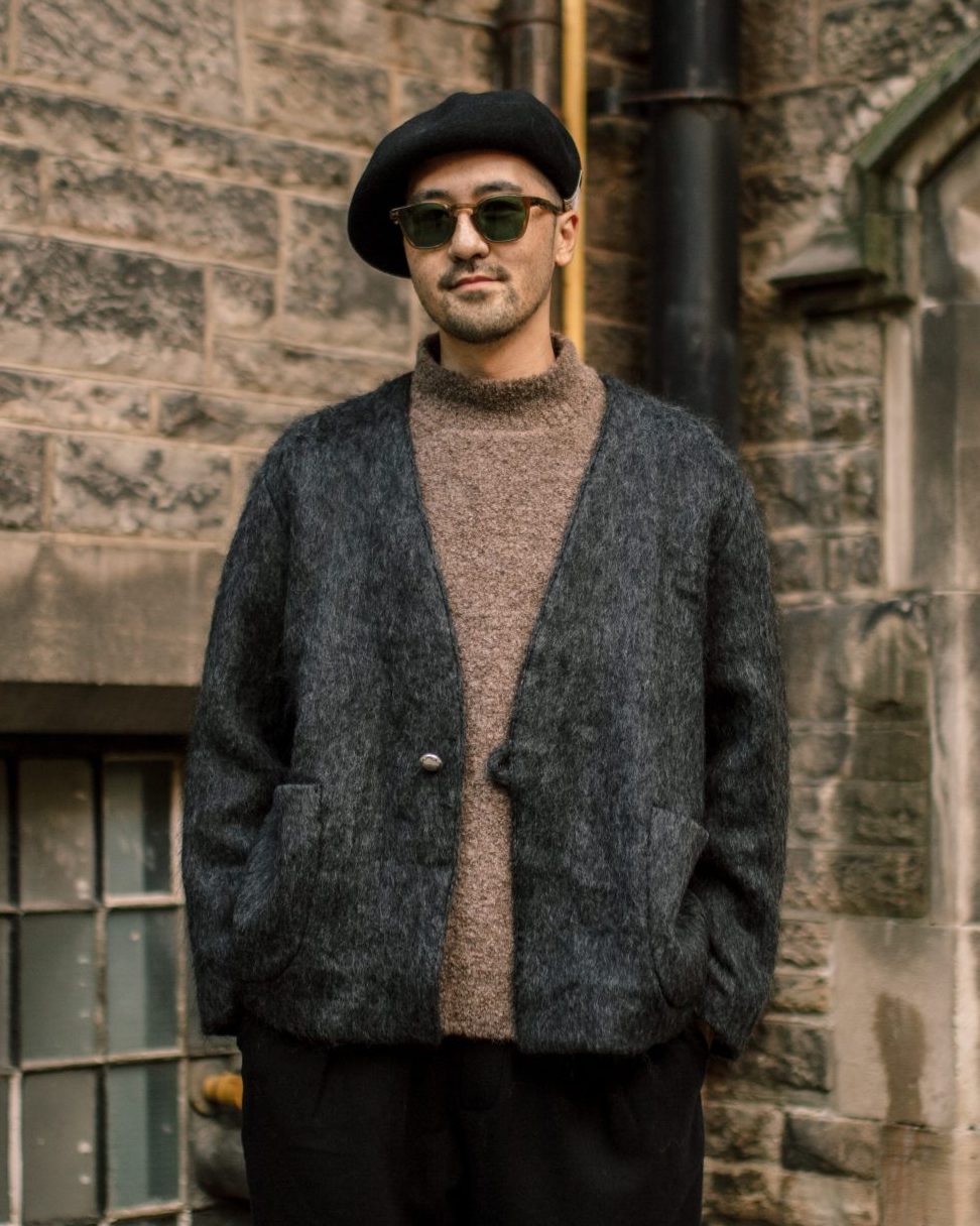 Mohair Cardigan - Charcoal Gray