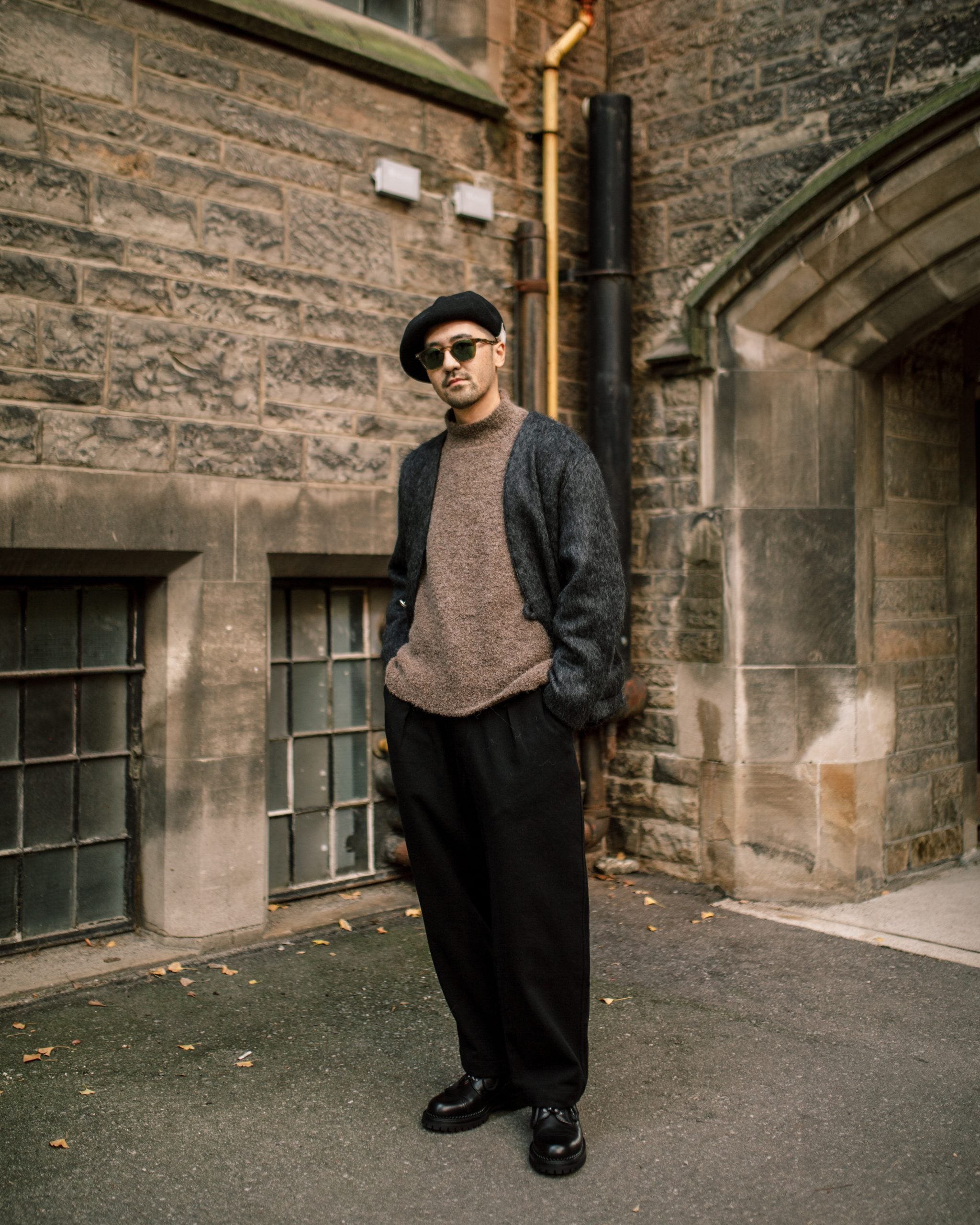 Mohair Cardigan - Charcoal Gray