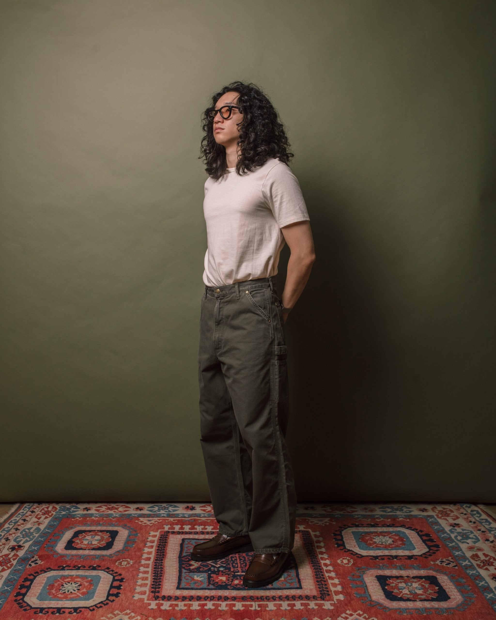 Dad's Fit Painter Pant - Army Green