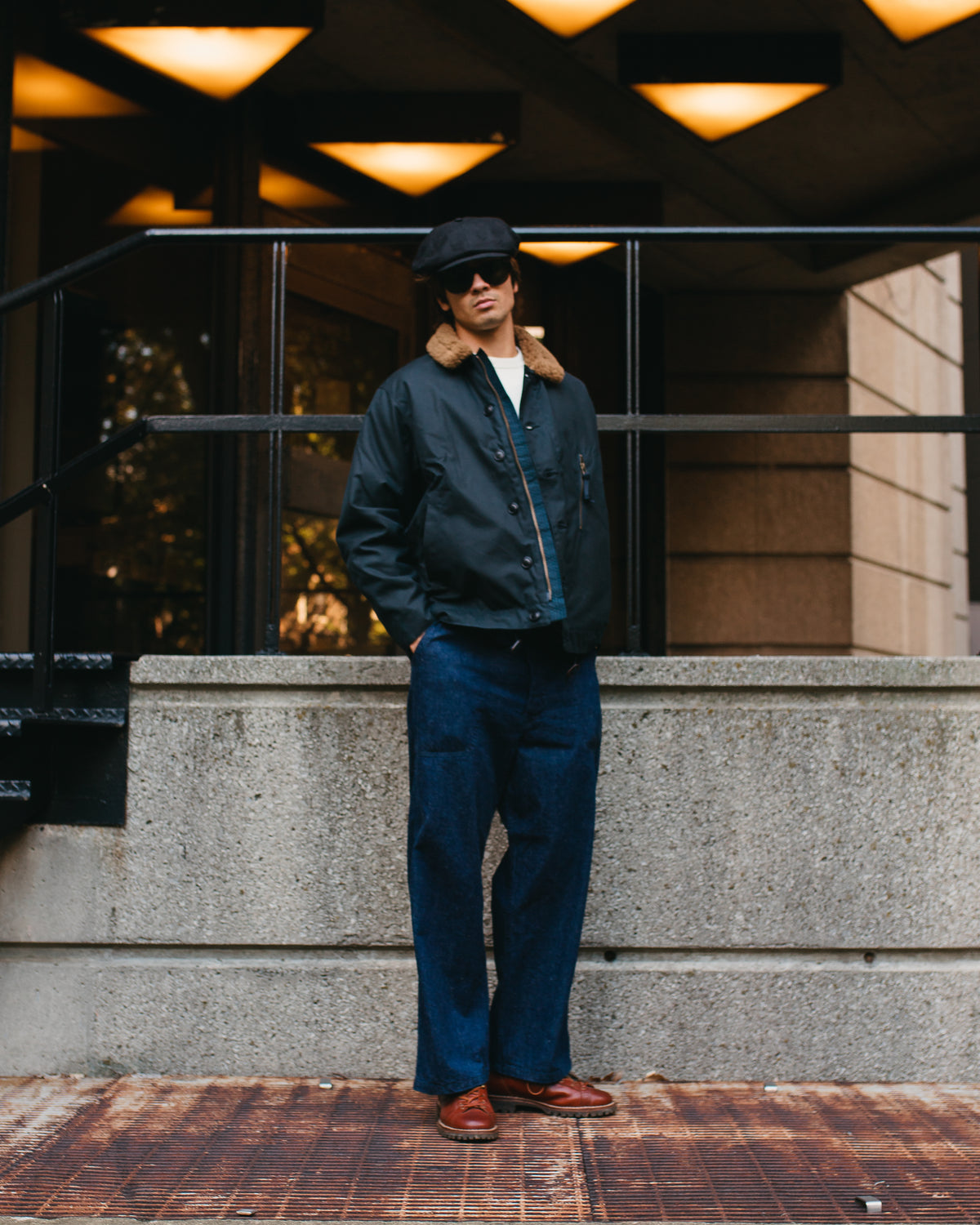 Macklow Wax Jacket Navy