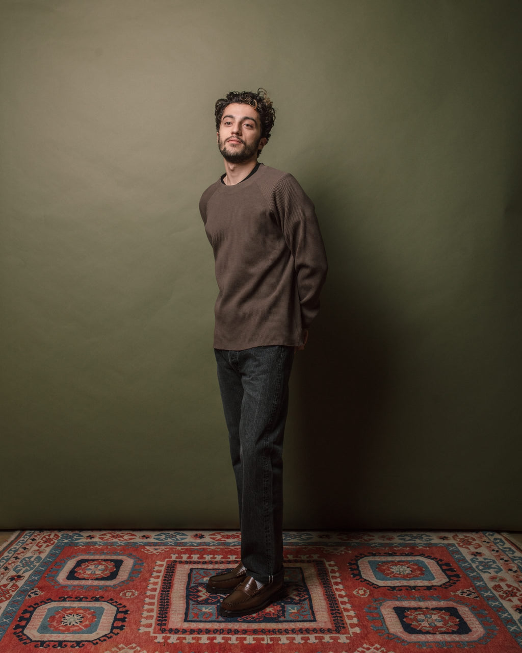 Raglan Thermal Shirt - Deep Cement