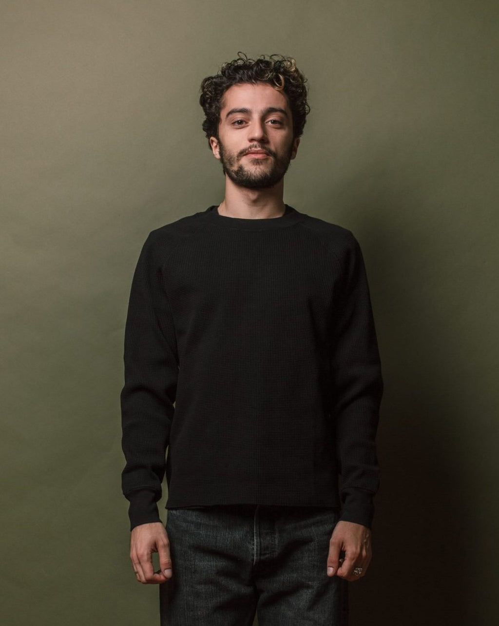 Raglan Thermal Shirt - Black