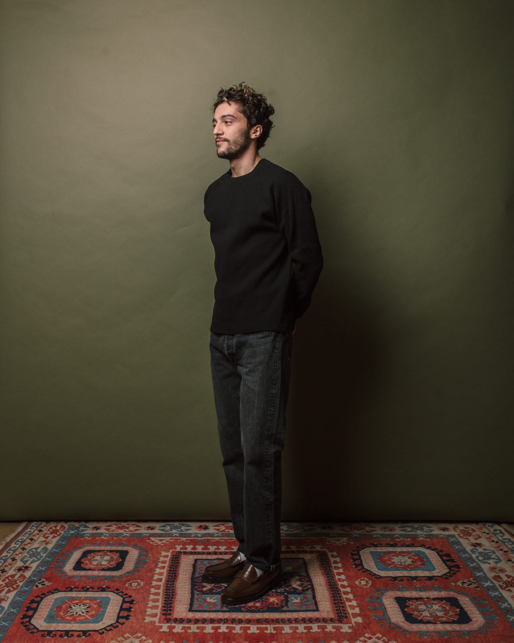 Raglan Thermal Shirt - Black