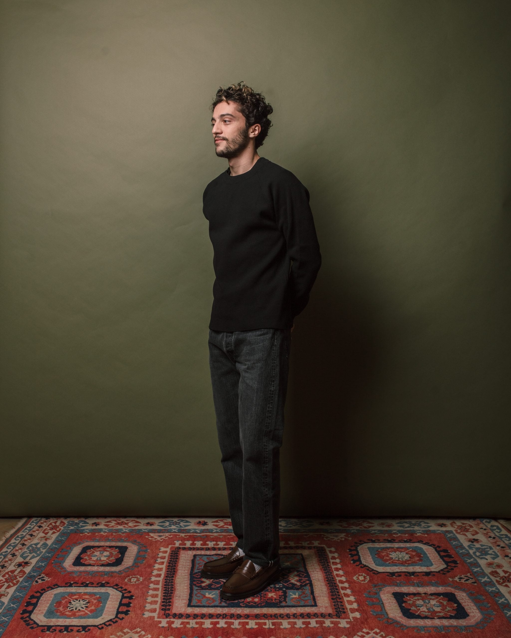 Raglan Thermal Shirt - Black