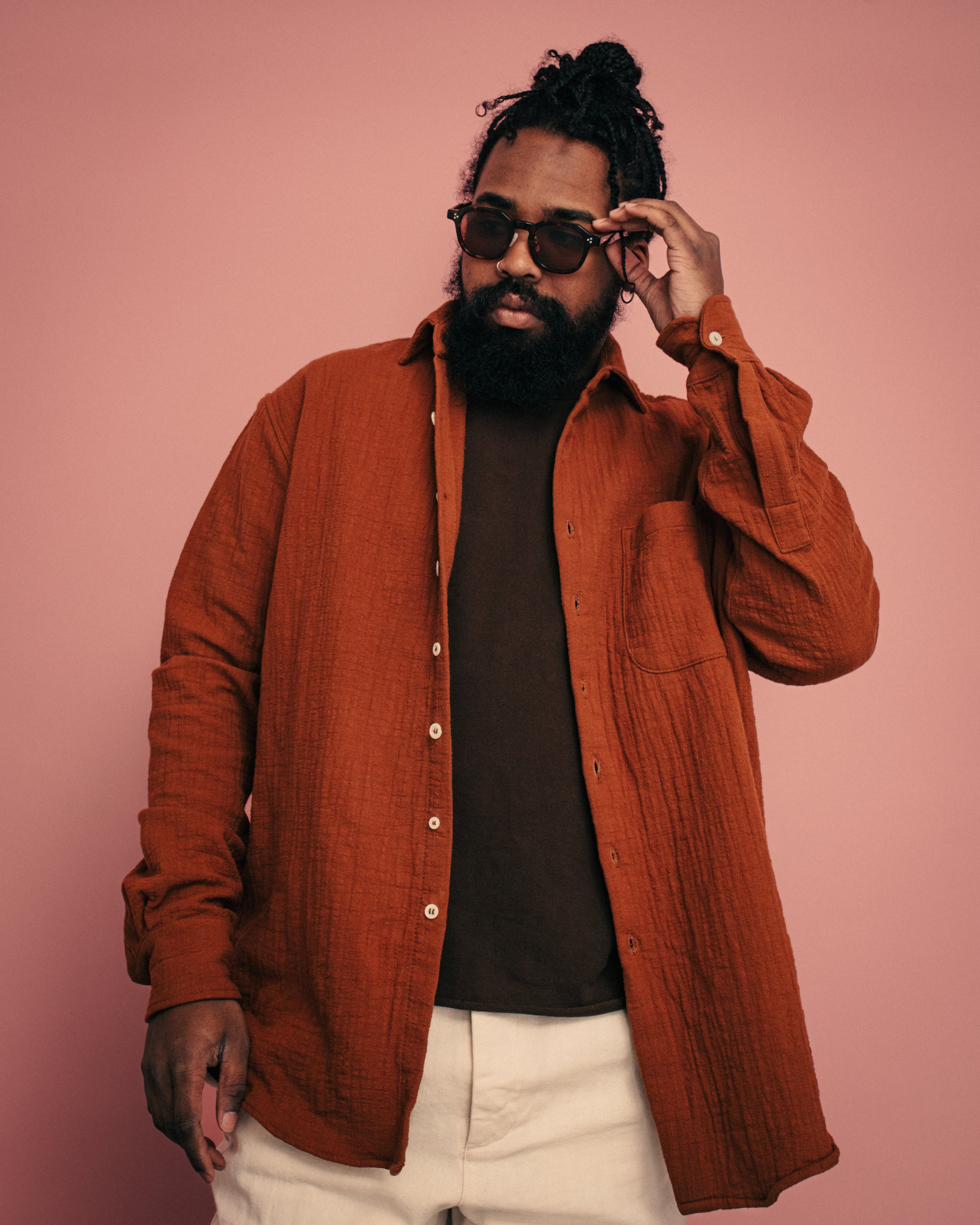 Ocean Pool Cotton Shirt Suede Brown
