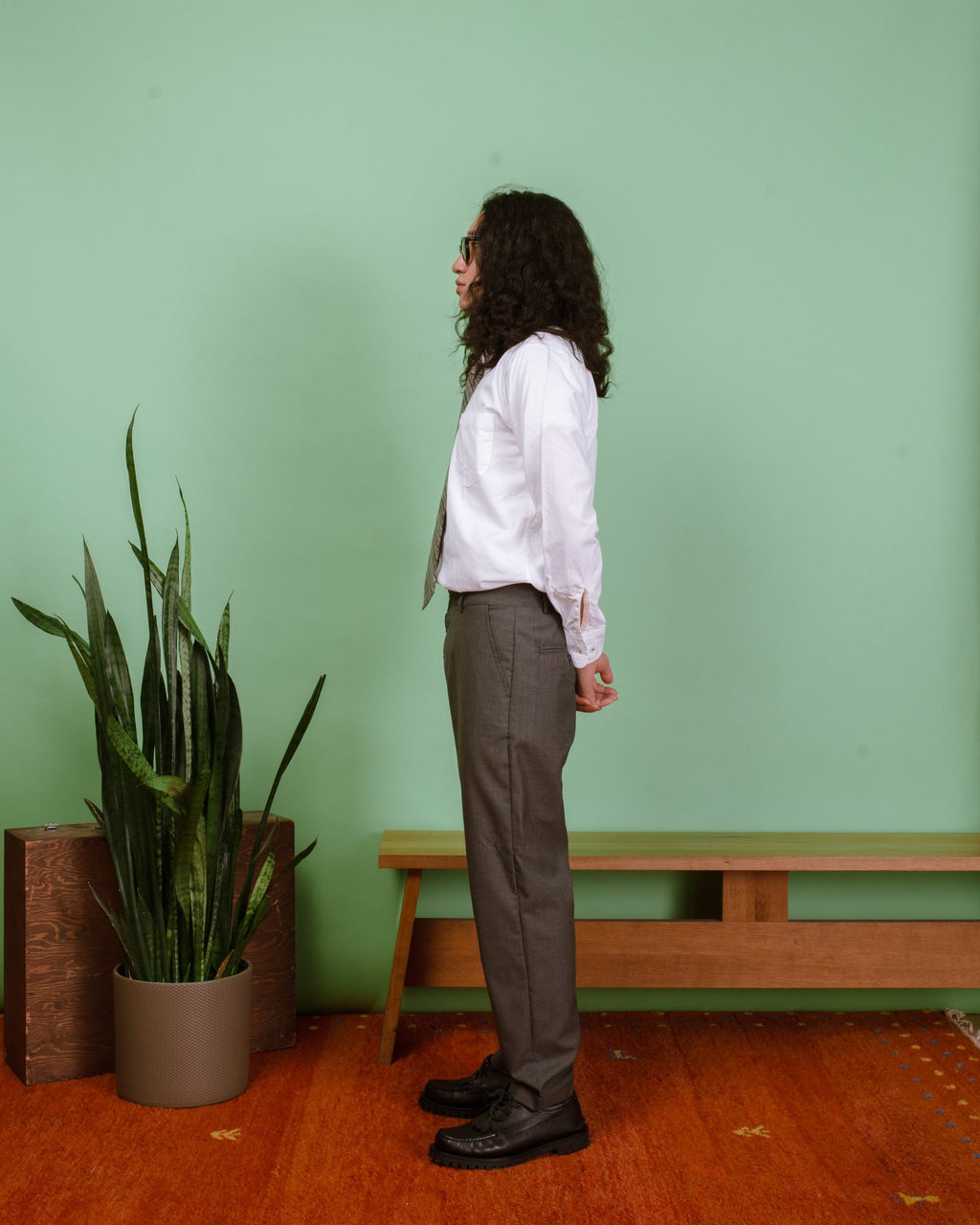 Military Chino Tropical Suiting - Grey Marl