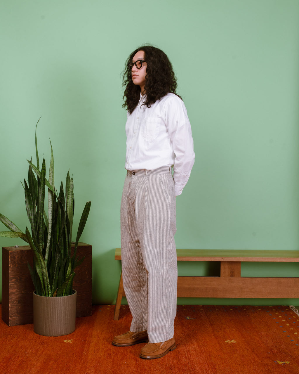 Duke Pant Derby Stripe - Grey