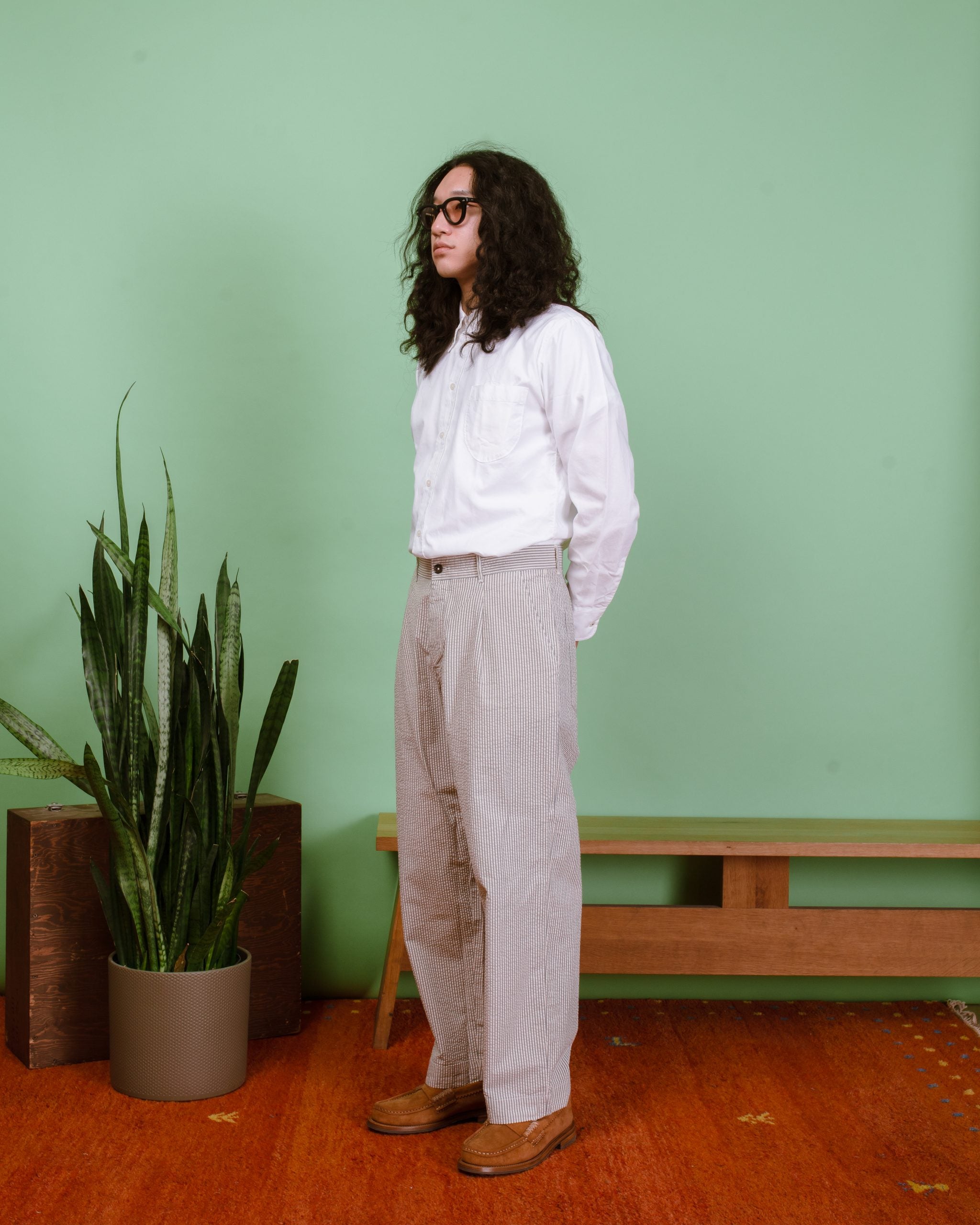 Duke Pant Derby Stripe - Grey