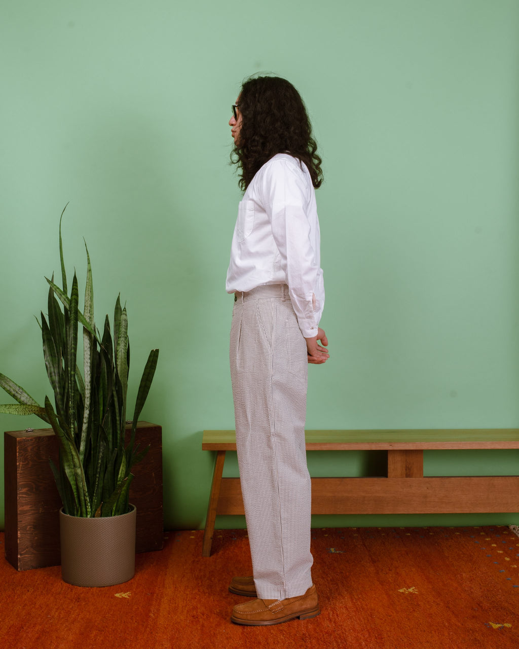 Duke Pant Derby Stripe - Grey