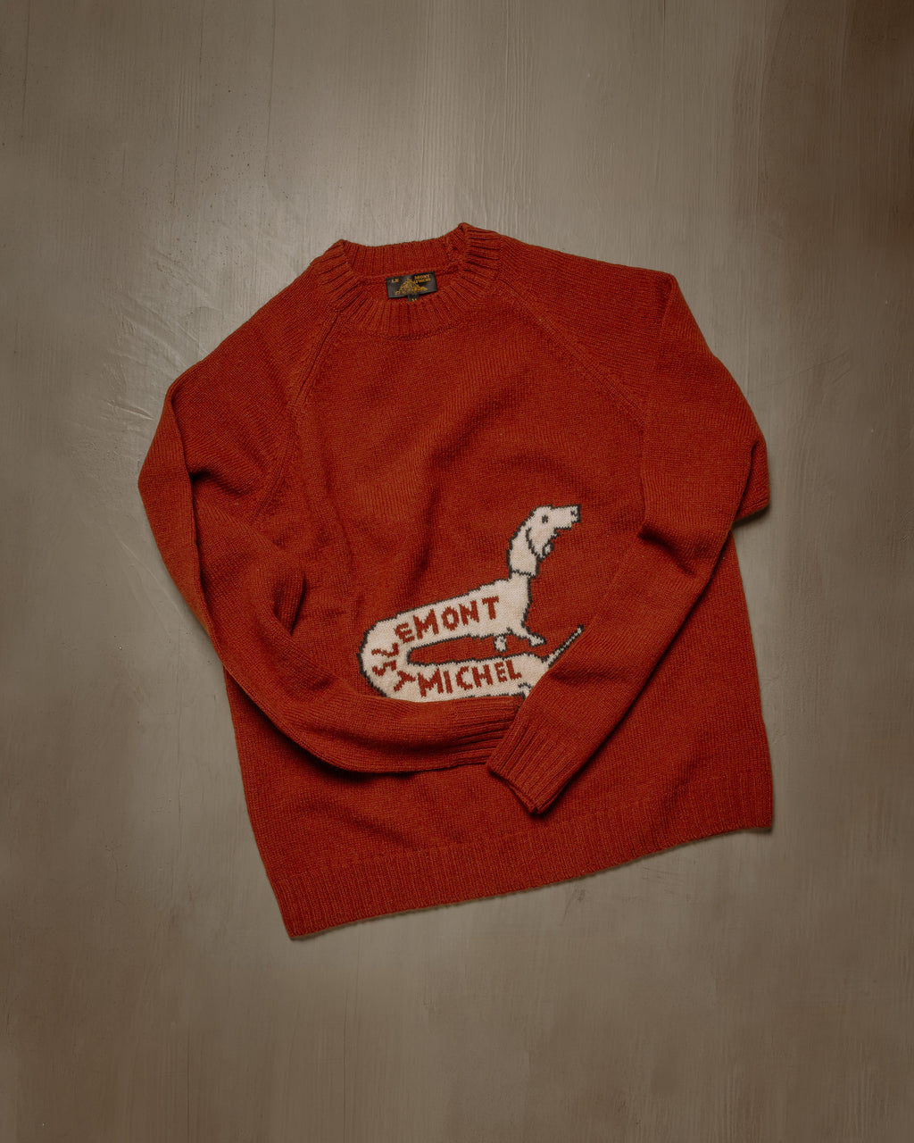 Striker Dog Intarsia Sweater Brick