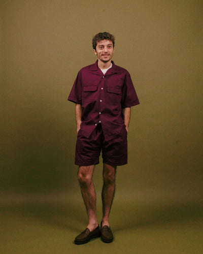 Morris Paisley Shorts - Wine