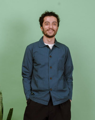 Bakers Overshirt Organic Fine Poplin - Navy