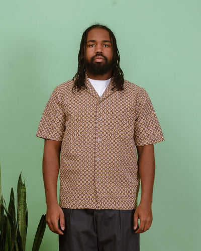 Road Shirt Tile 1 Cotton - Brown