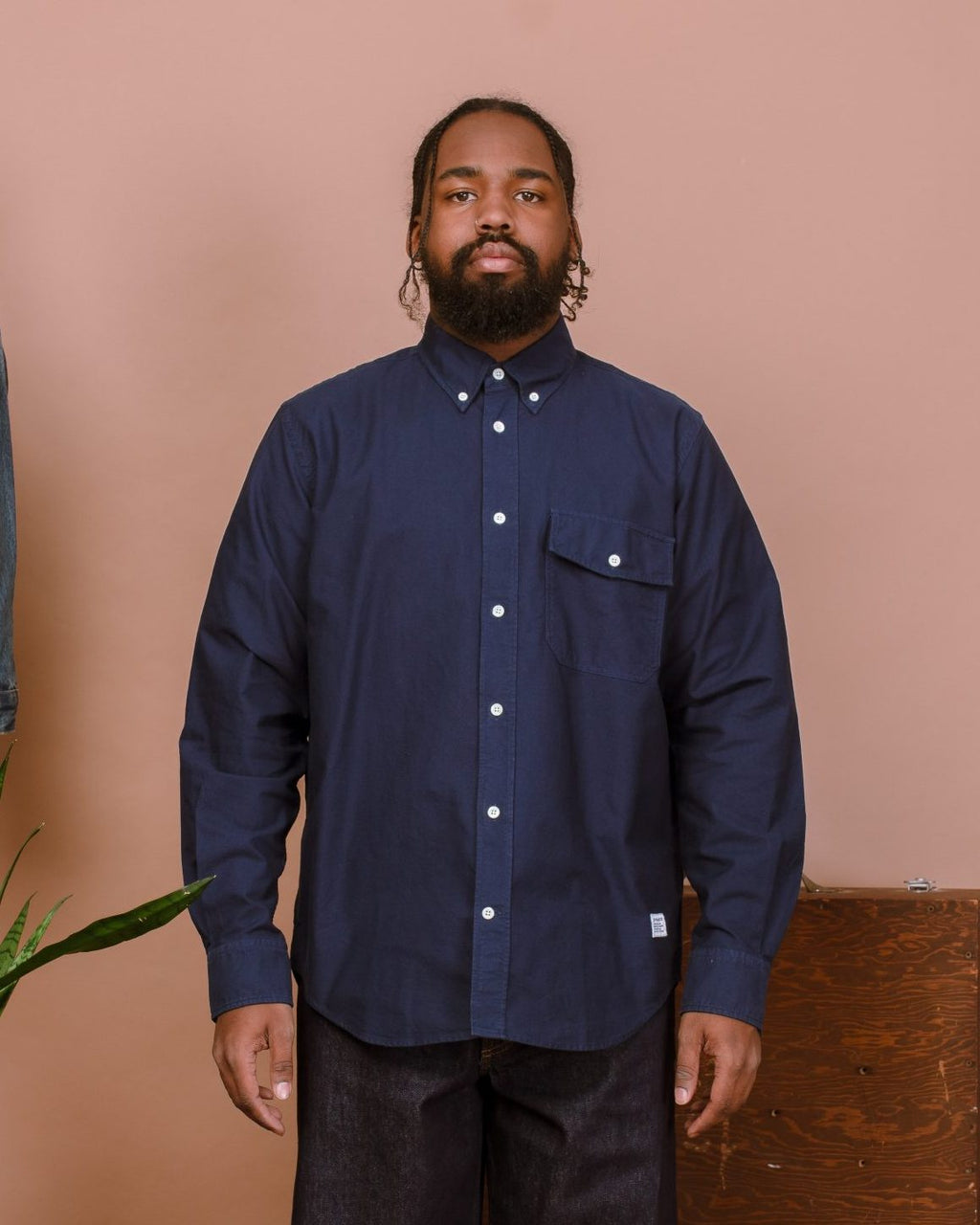 Algot Relaxed Overdyed Oxford Shirt - Workwear Blue