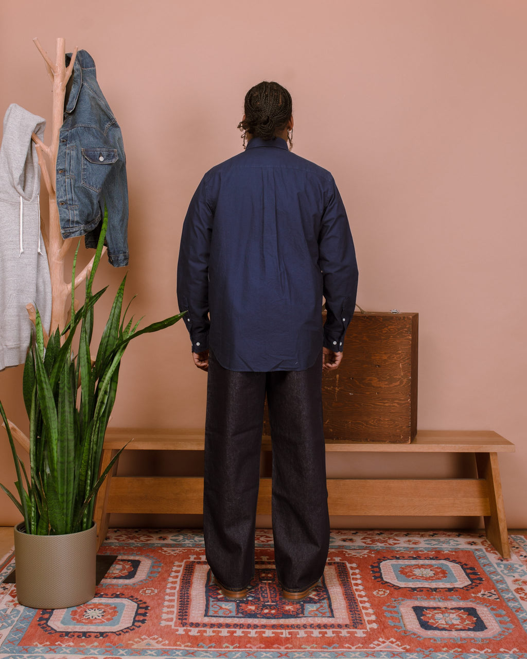 Algot Relaxed Overdyed Oxford Shirt - Workwear Blue