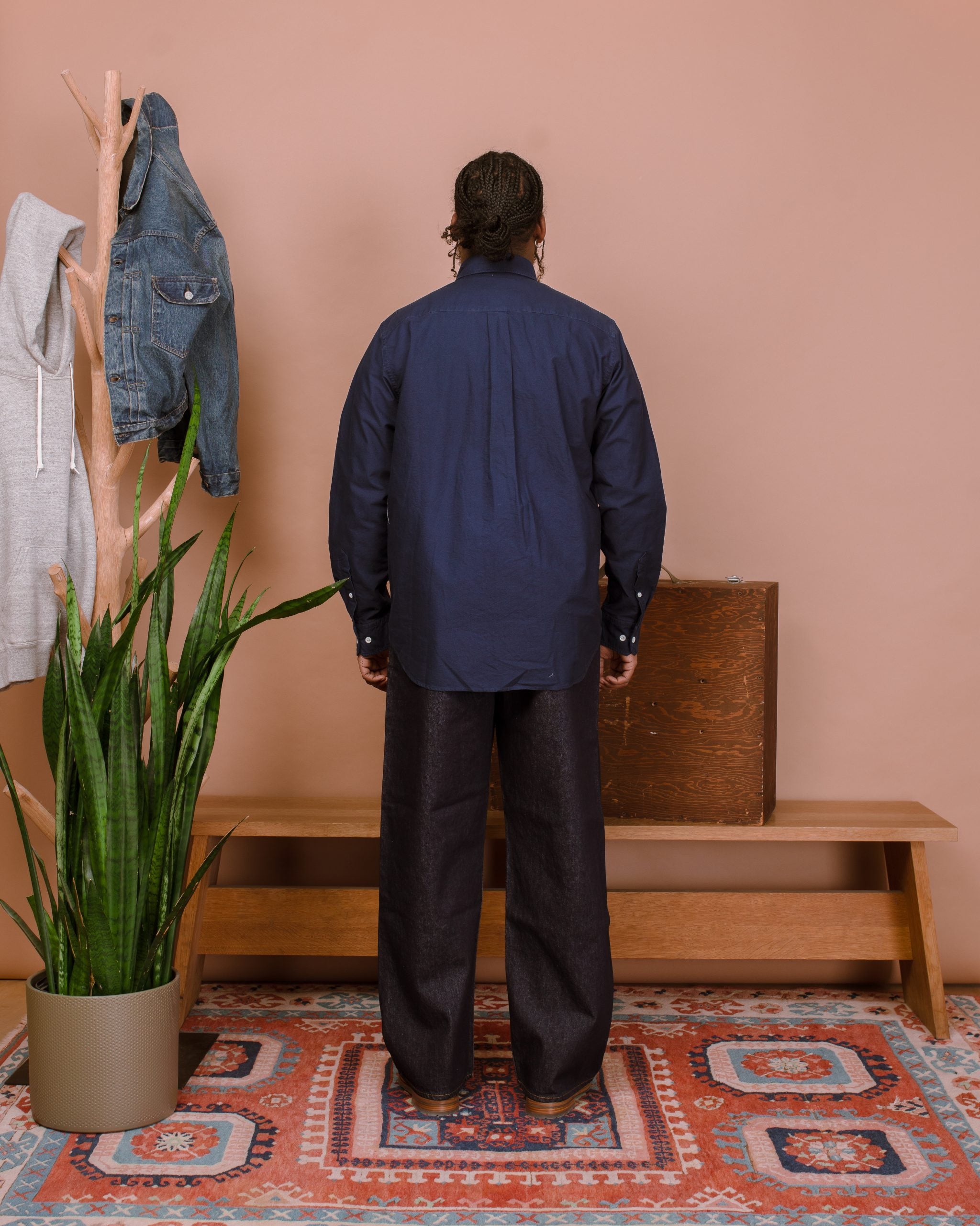 Algot Relaxed Overdyed Oxford Shirt - Workwear Blue