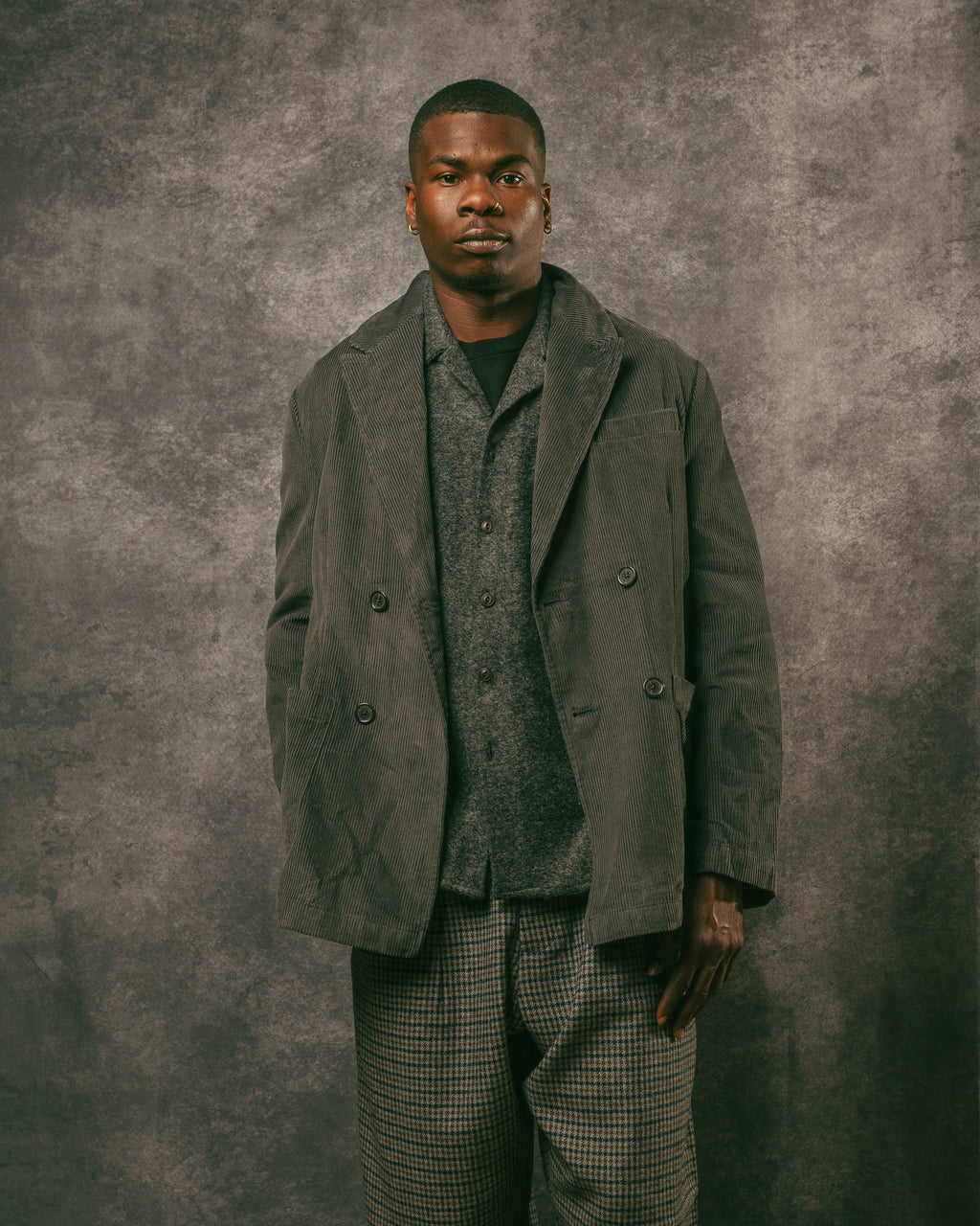 Manor Jacket Charcoal Corduroy