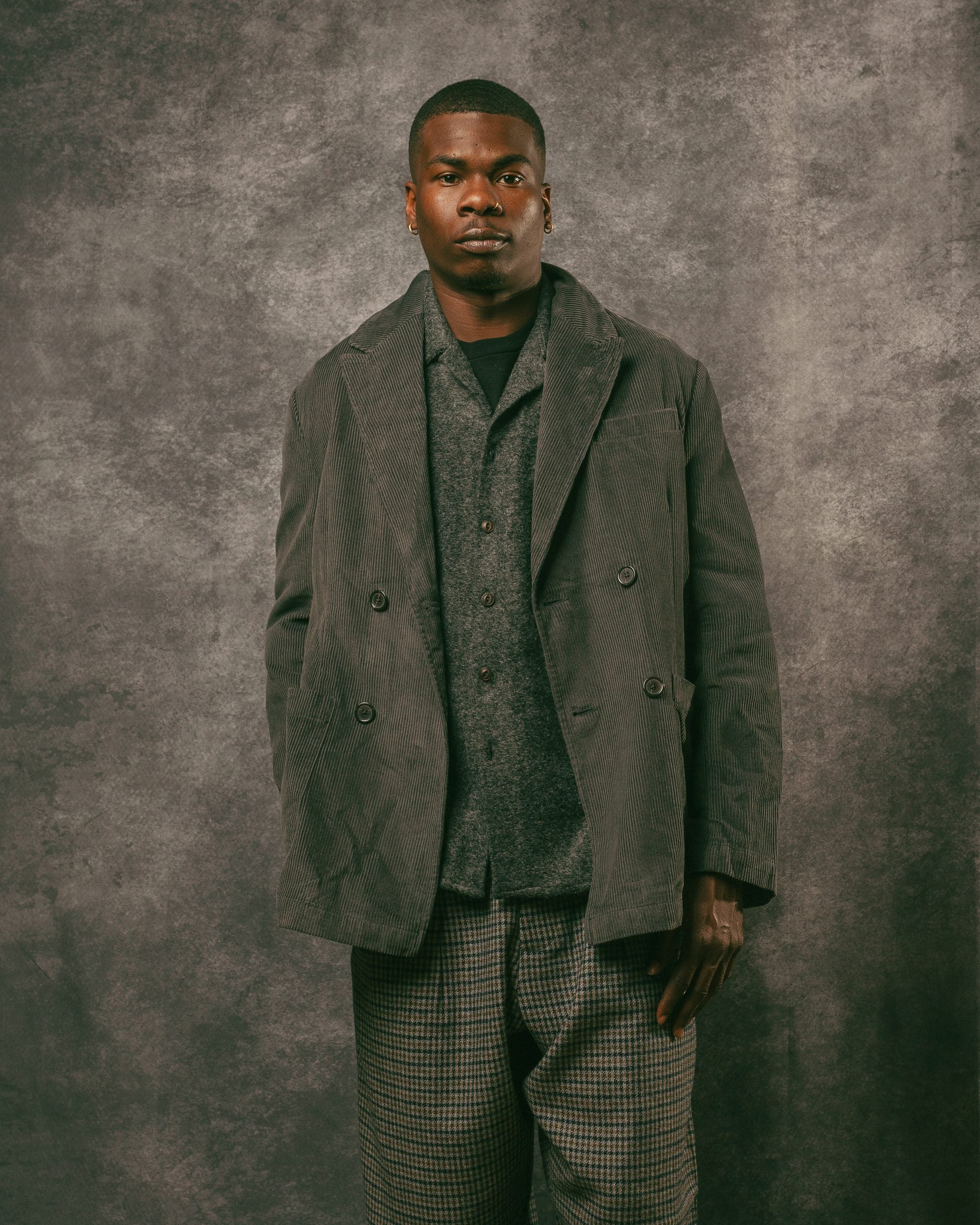 Manor Jacket Charcoal Corduroy