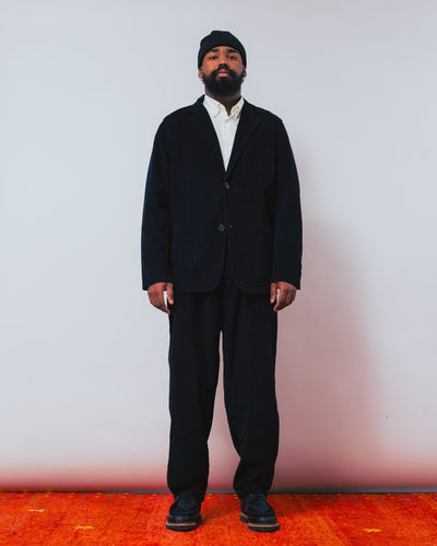 Two Button Jacket Cat Cord Black