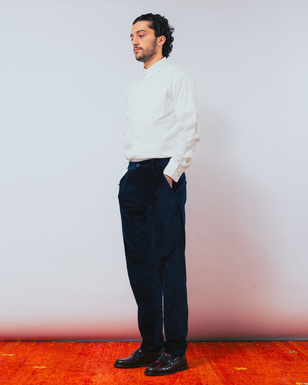 Military Chino Velveteen Navy