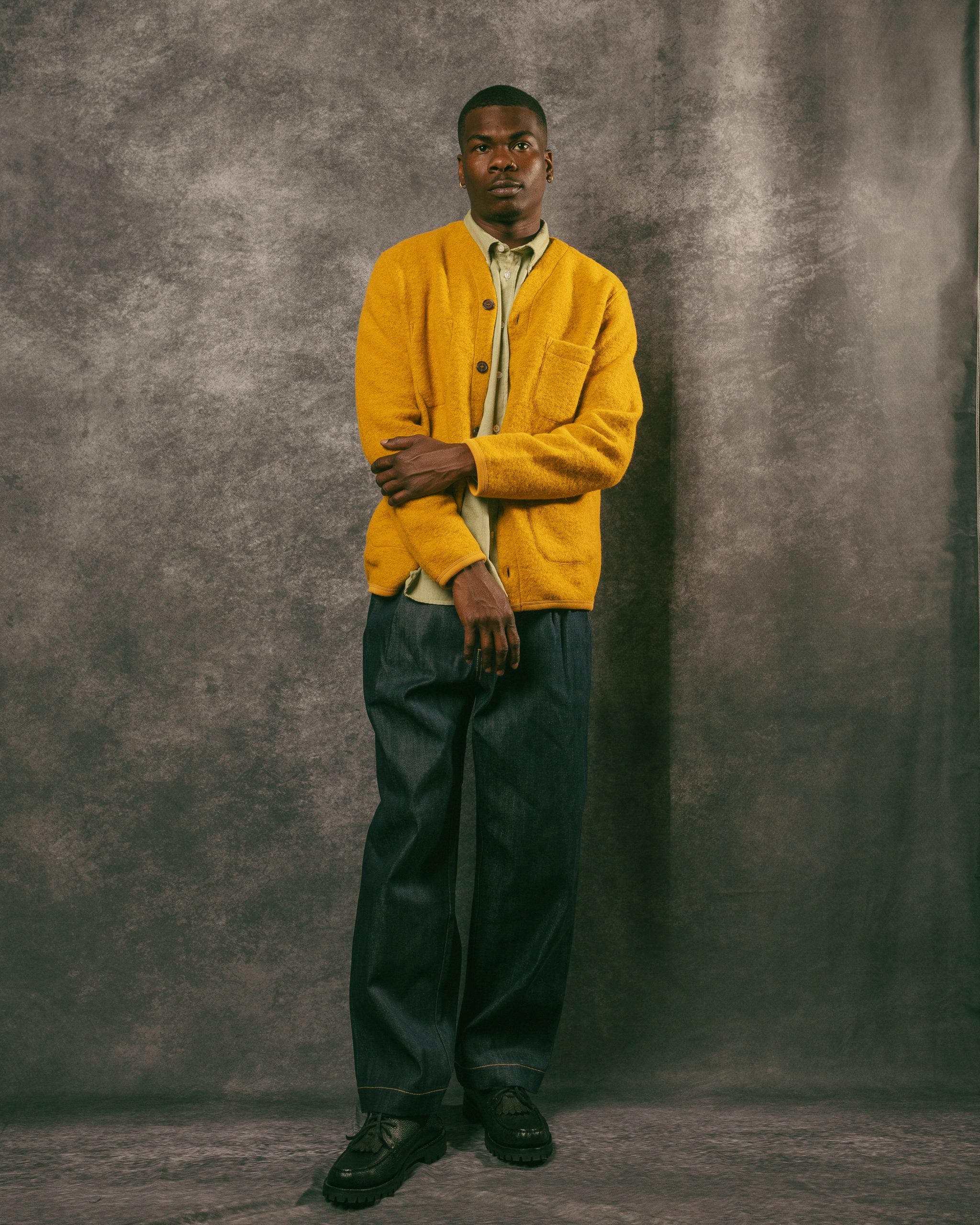 Field Jacket Yellow Wool Fleece