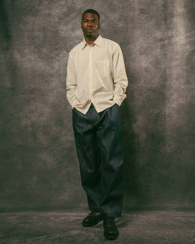 Lazy Day Shirt Ecru Pop Stripe