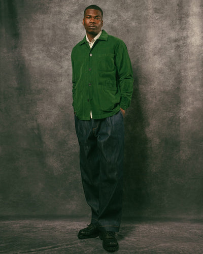 Bakers Overshirt Green Fine Corduroy