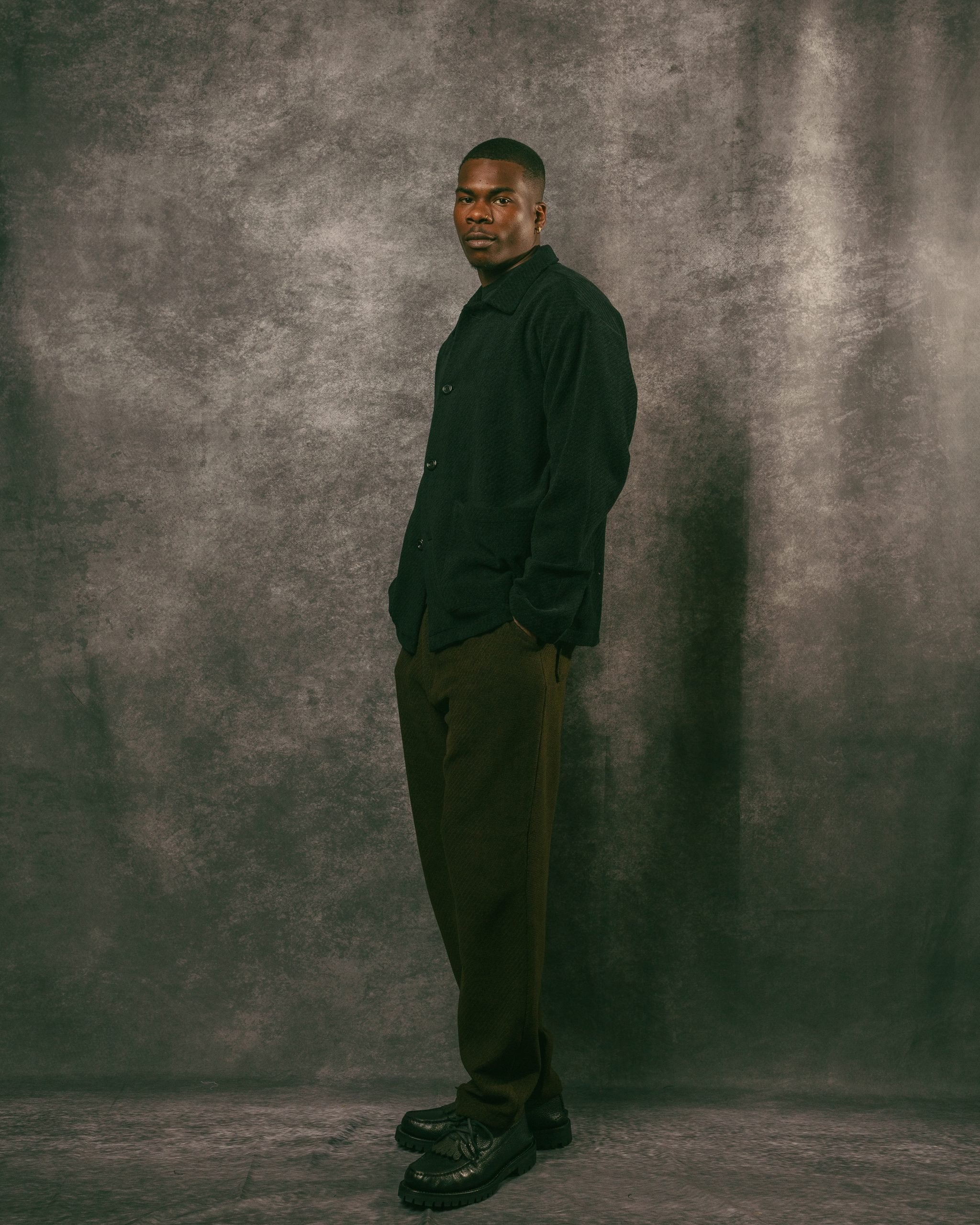 Tisserand Air Wide Jacket Trama Black Wool/ Cotton