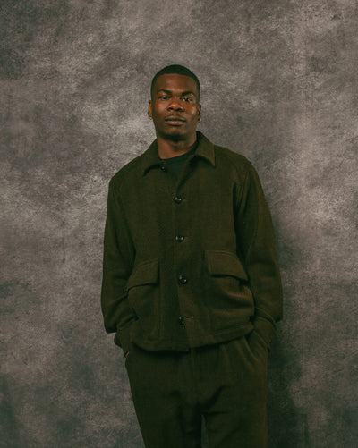 Brother New Jacket Shirt Trama Brown Wool/ Cotton