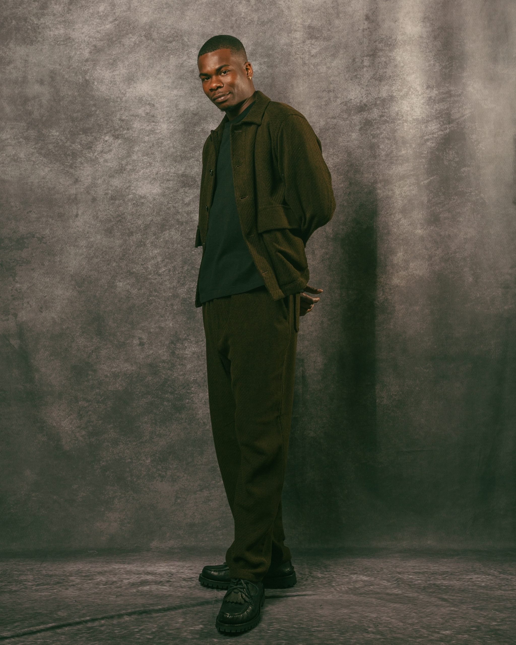 Seabiscuit Wide Trousers Trama Brown Wool/ Cotton