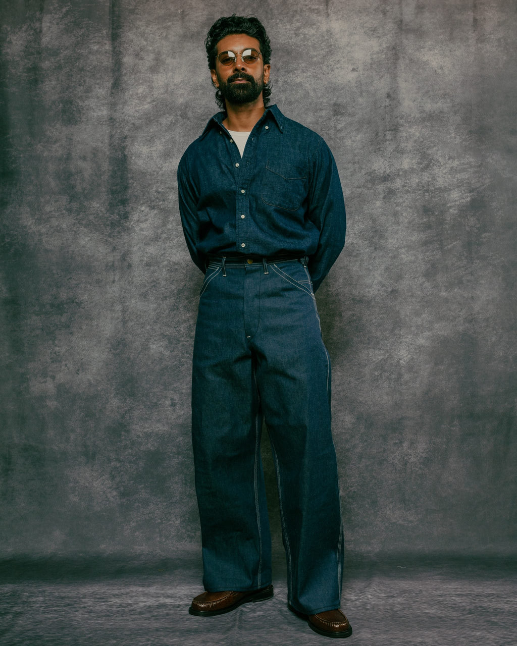 Denim Standard Button Down Shirt One Wash