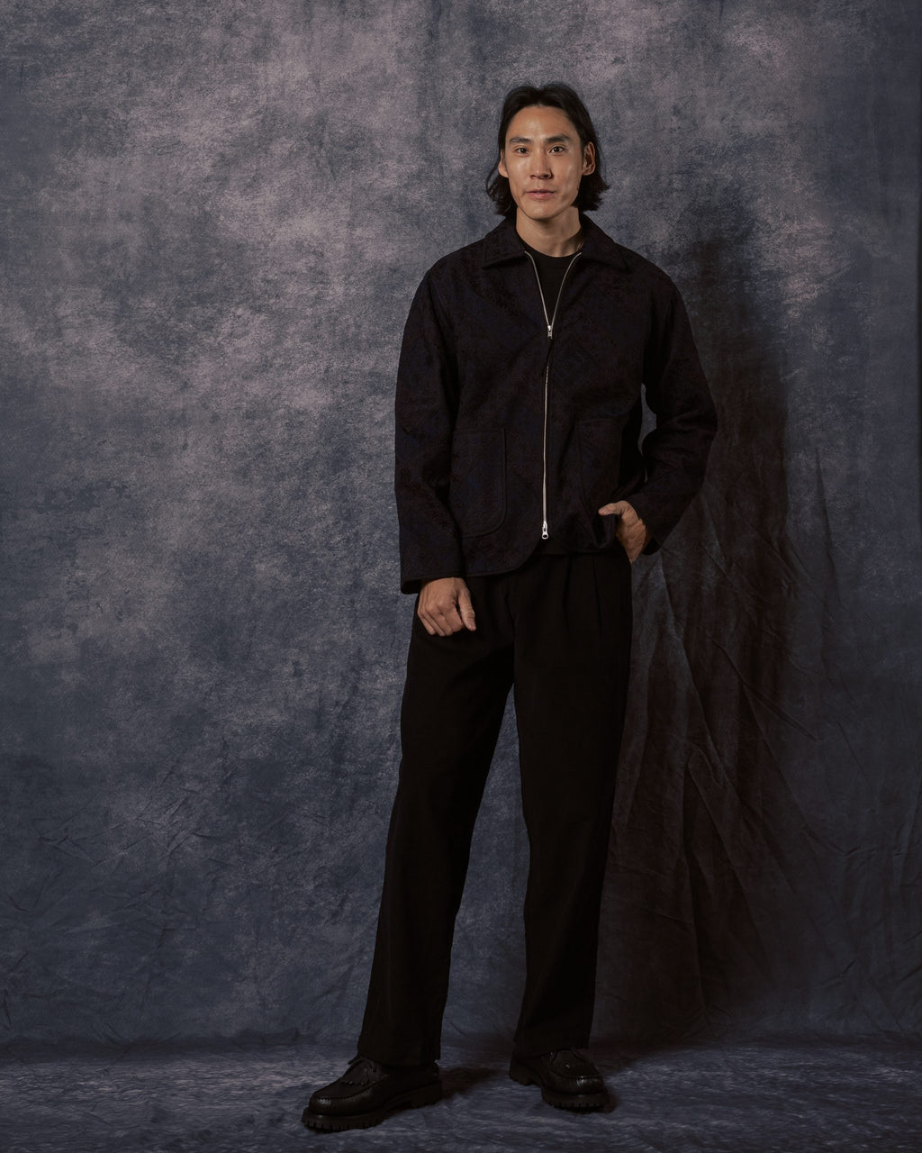 Craft Amardeep Embroidered Jacket Indigo EMB26