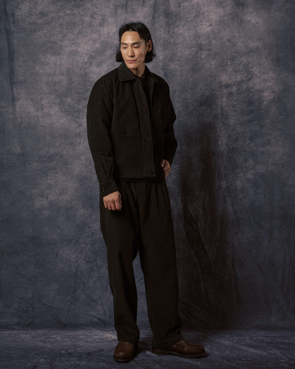 Bodhi 4 Button Quilted Jacket Dark Green Corduroy CORD14