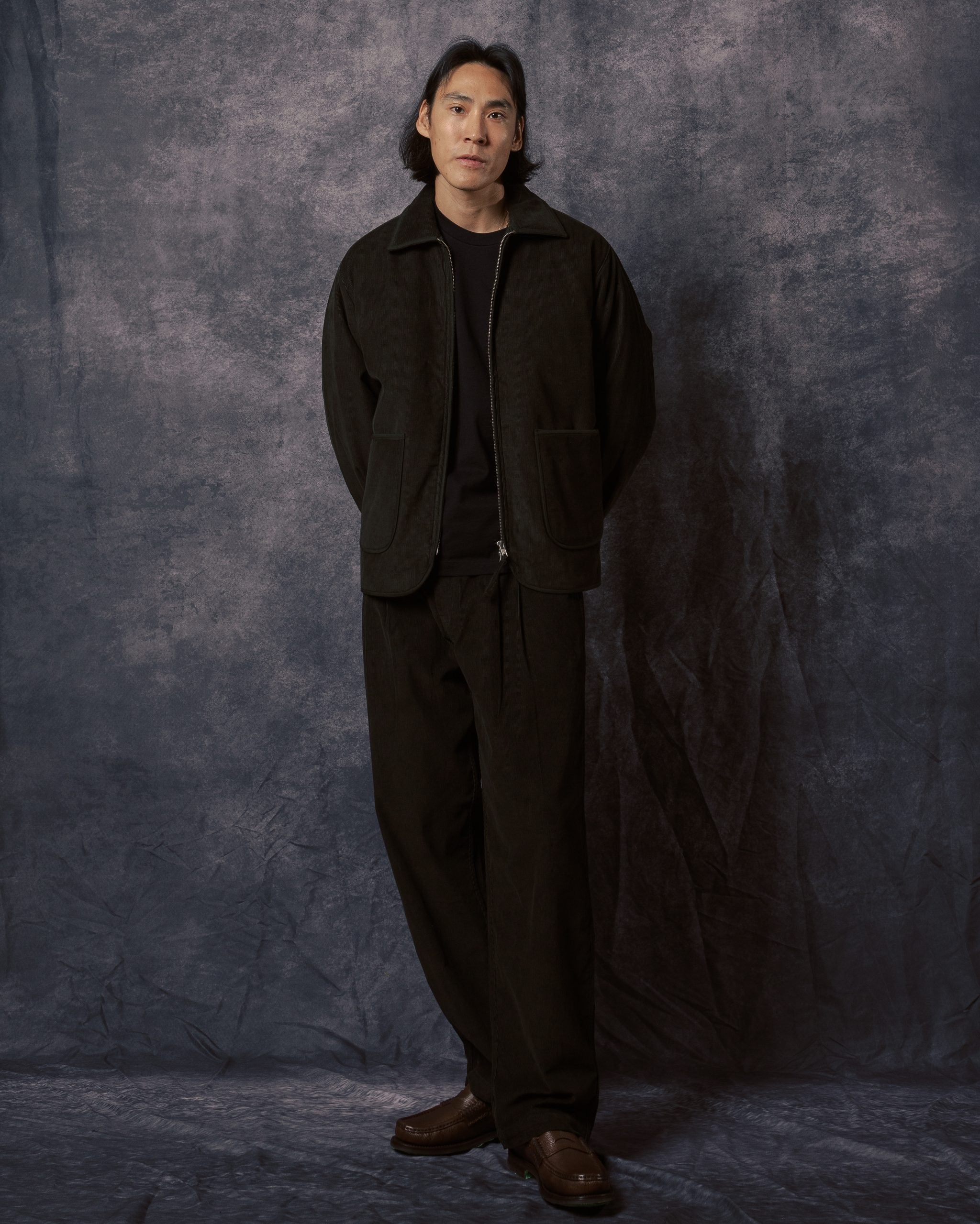 Amardeep Quilted Jacket Dark Green Corduroy CORD14