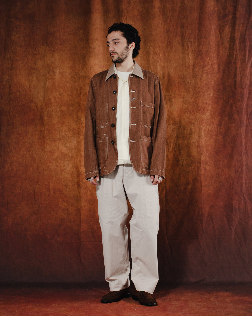OG Bakers Jacket Meco Denim Brown