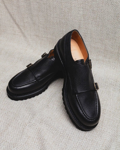 Double Monk Strap T Pale Black