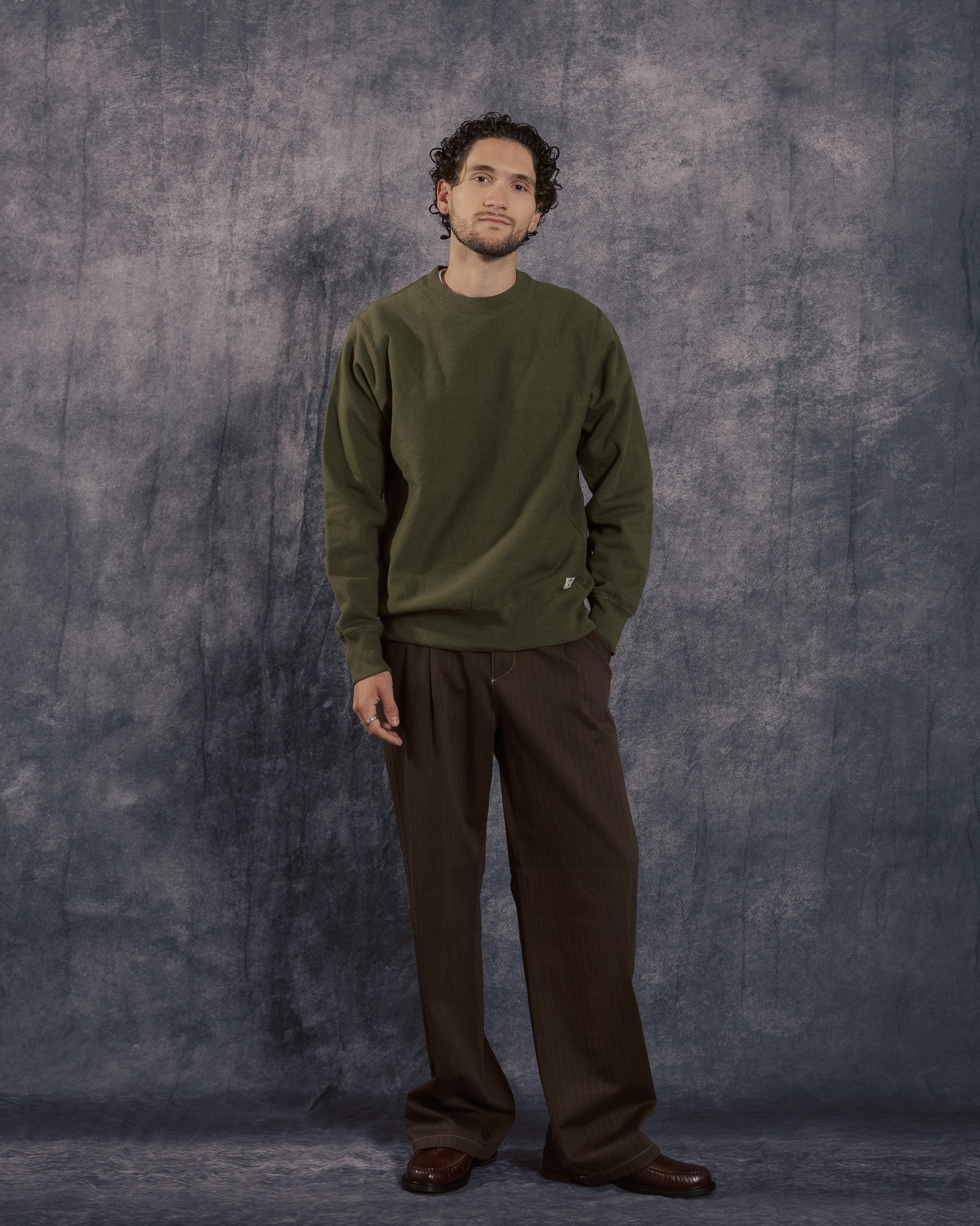 Classic Crew Sweatshirt Olive Drab