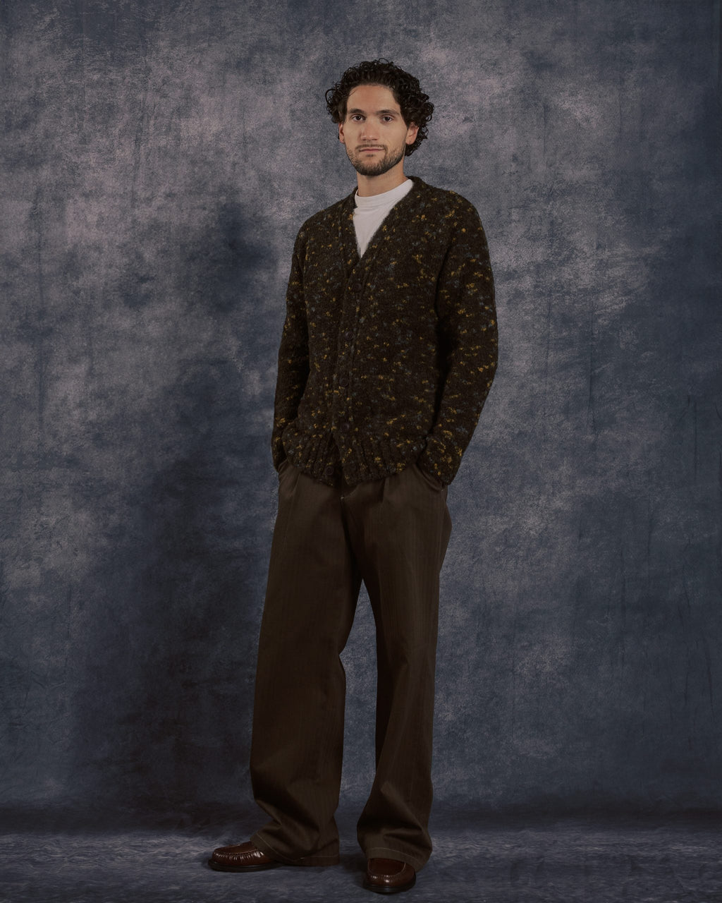 Buckley Cardigan Brown Multi Boucle