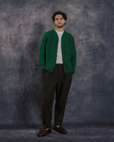 Cardigan Wool Fleece Green