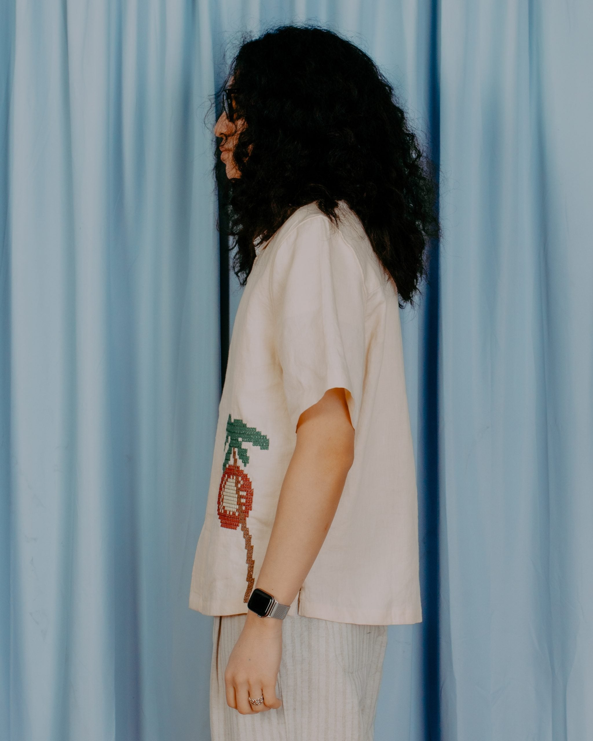 Veloso Bahia Sunset Embroidery S/S Shirt - White