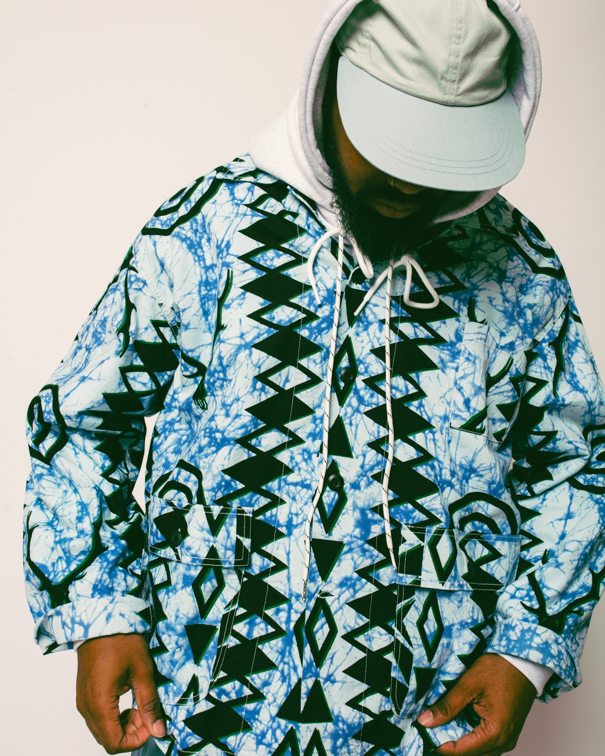 Hunting Shirt Skull & Target Batik Print