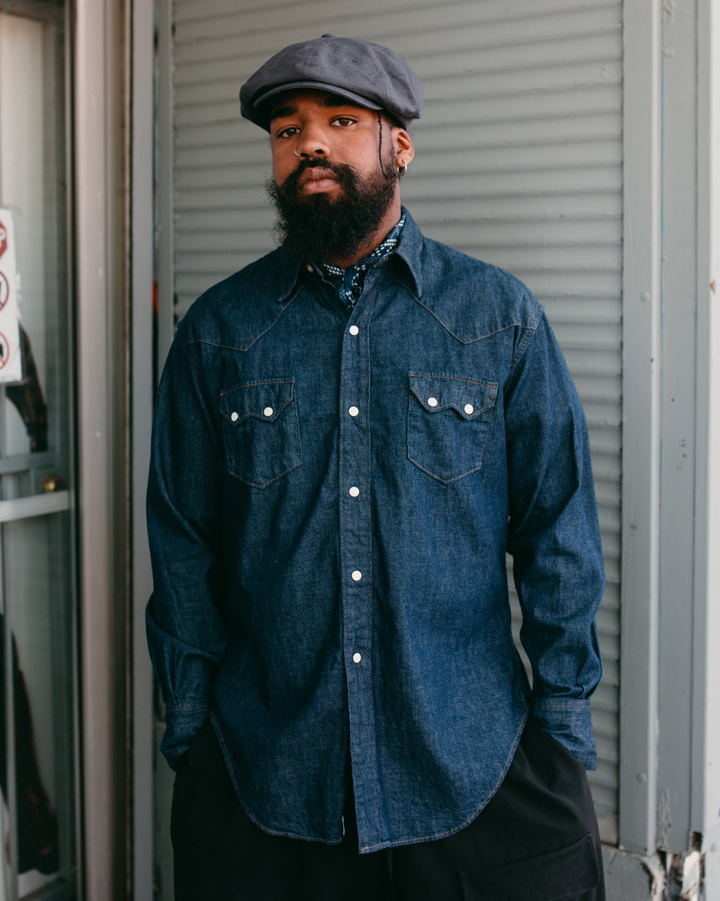 Denim Western Shirt One Wash