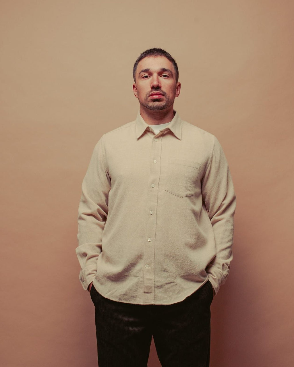 Algot Relaxed Wool Shirt - Ecru