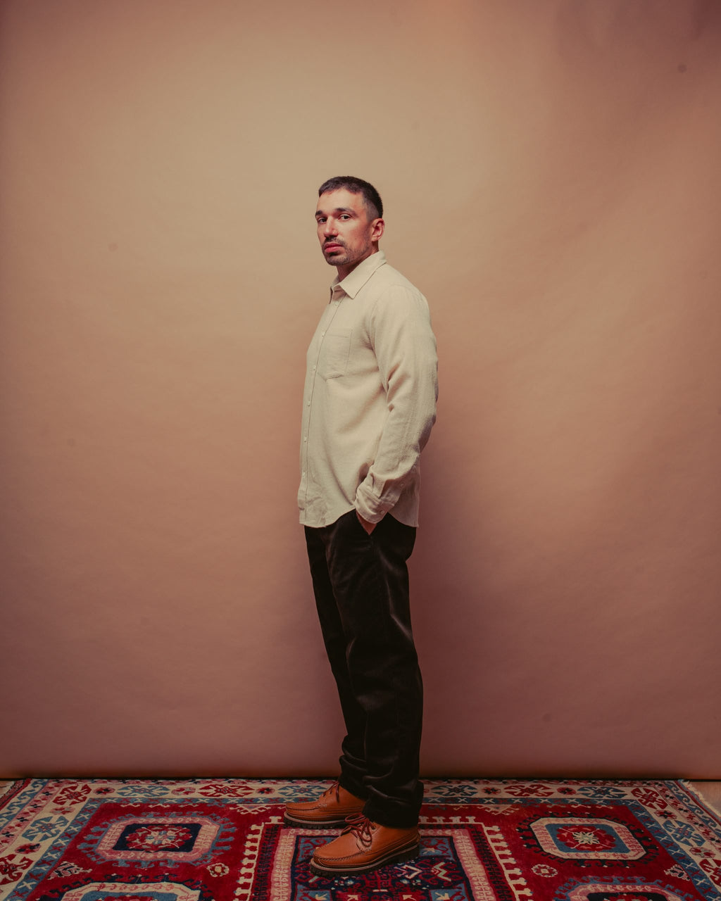 Algot Relaxed Wool Shirt - Ecru