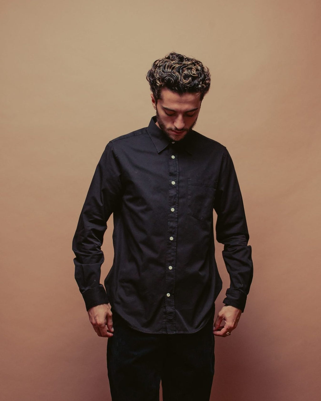 Osvald BD Twill Shirt - Black