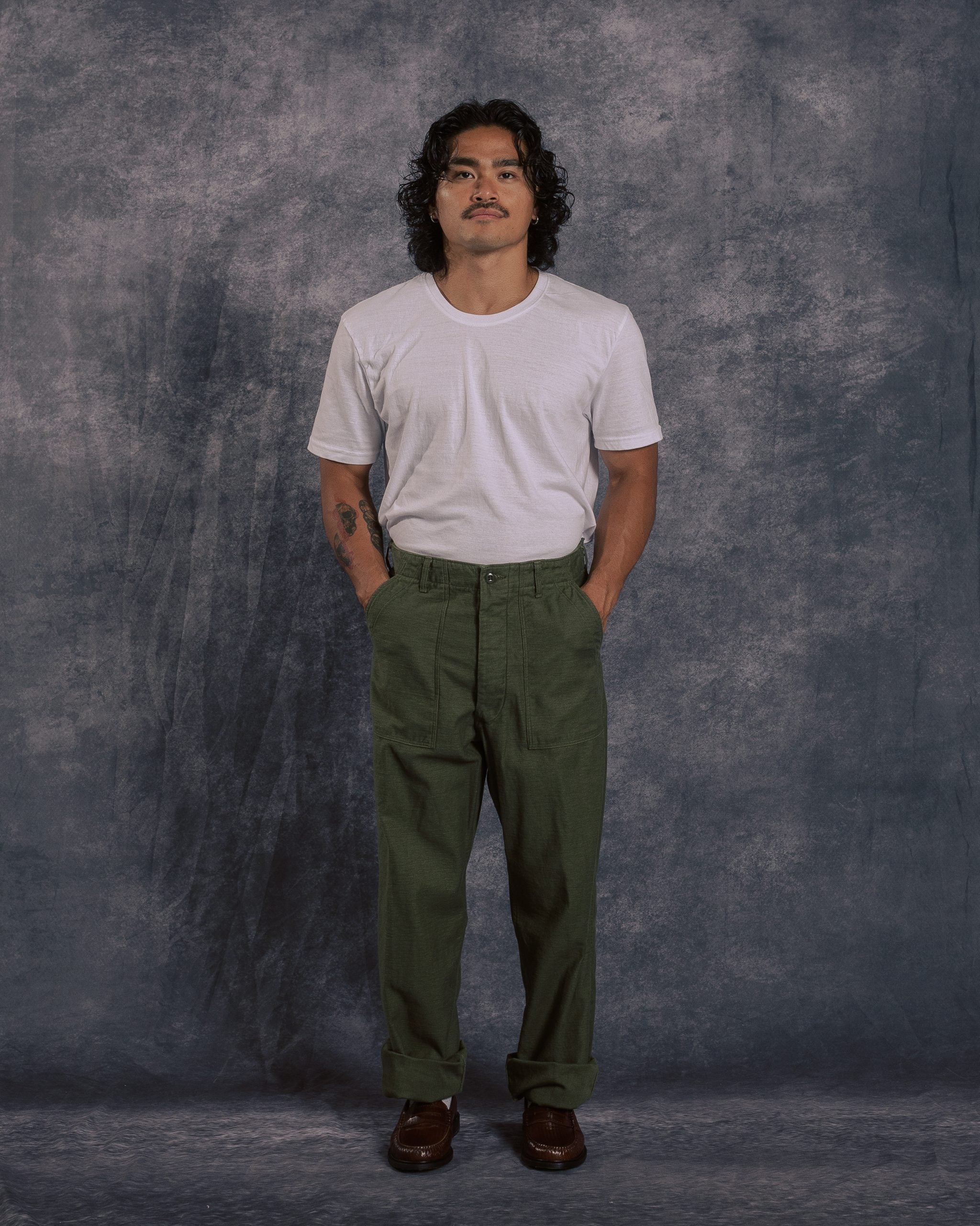 Antonio 2.0 Olive Over Size Double Pleat Trouser