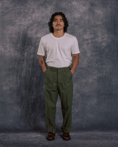 Antonio 2.0 Olive Over Size Double Pleat Trouser