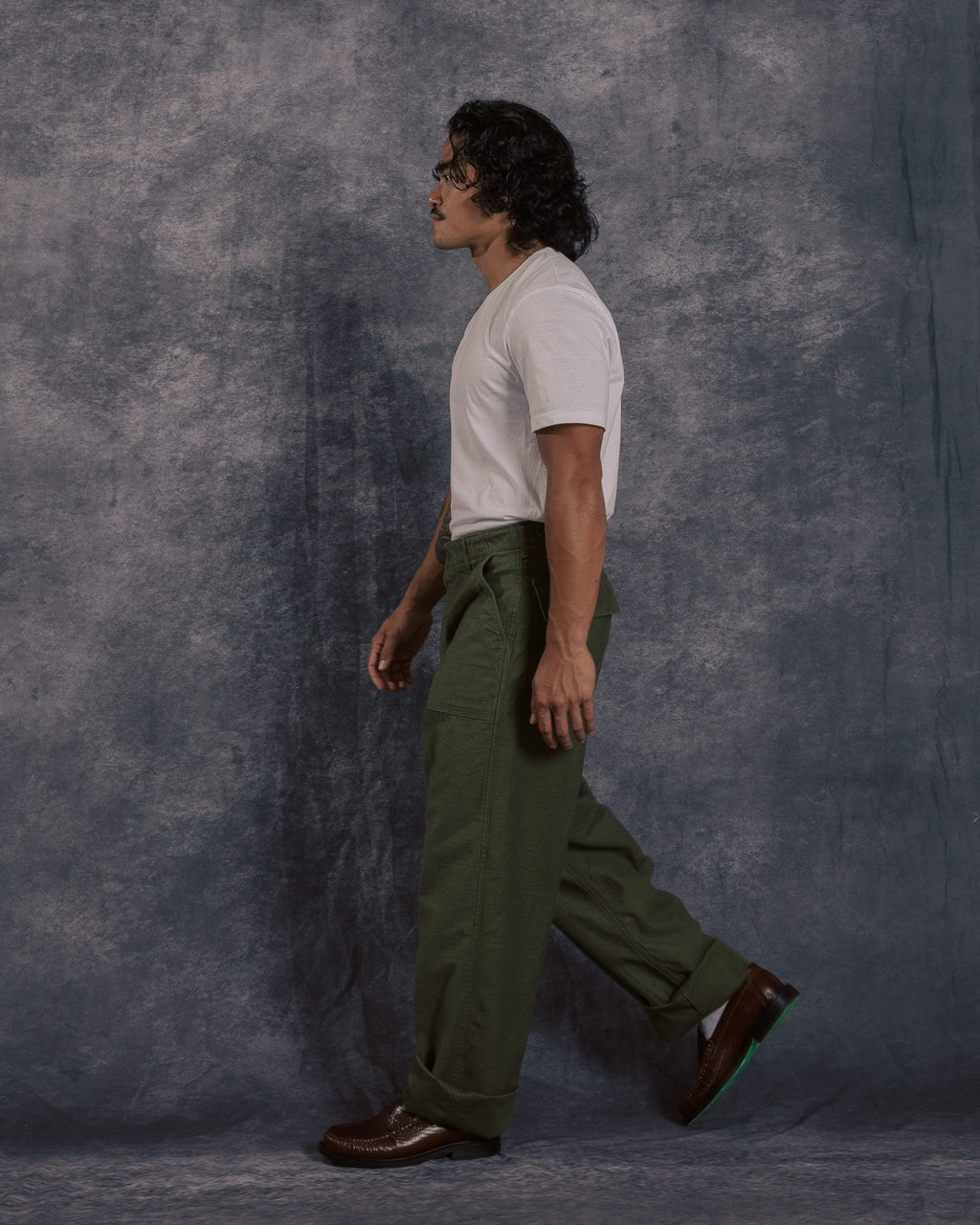 Antonio 2.0 Olive Over Size Double Pleat Trouser